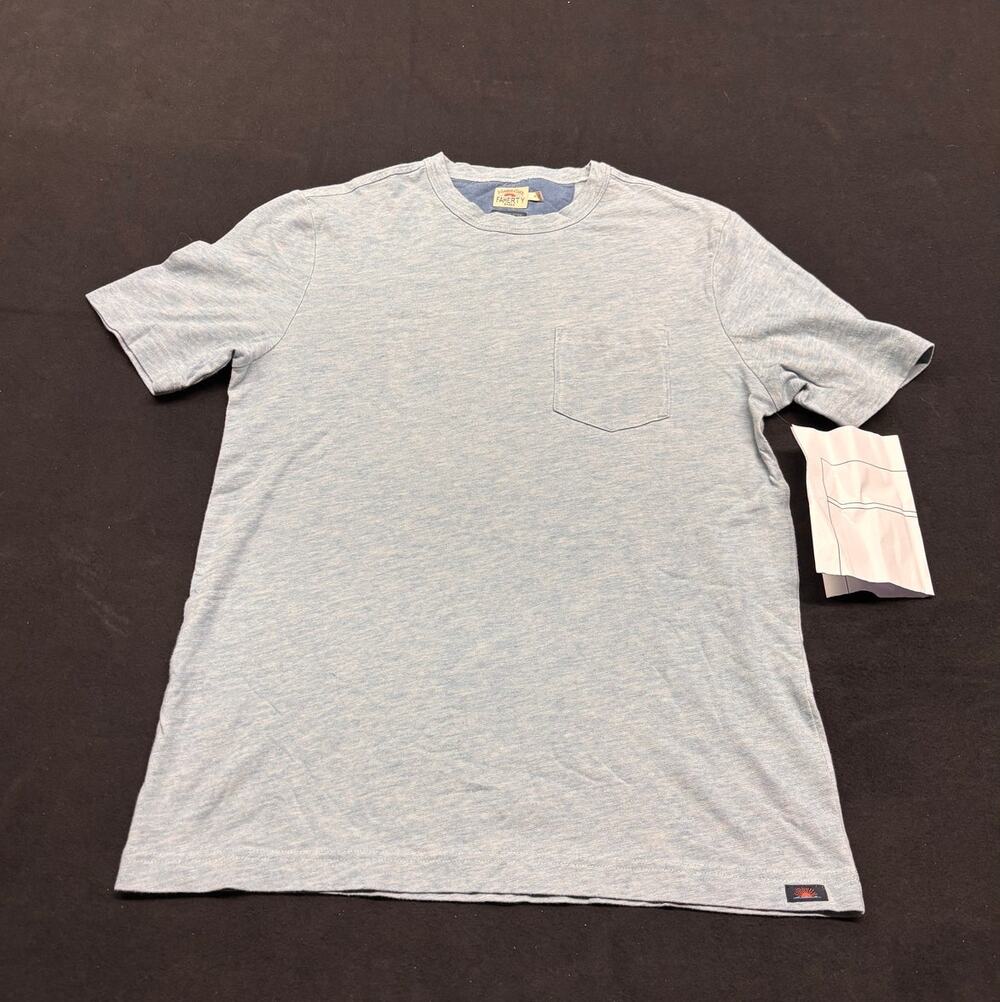 Faherty Indigo Dyed Pocket Tee Blue Men's M